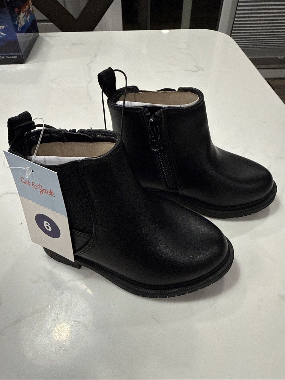 Toddler Tanner Chelsea Ankle Boots - Cat & Jack™ Black 6T: Zipper Closure, Flex